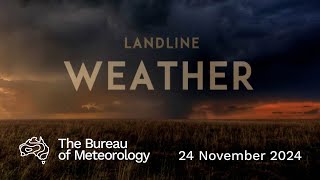 Weekly weather from the Bureau of Meteorology Sunday 24 November 2024 [upl. by Myrtie]