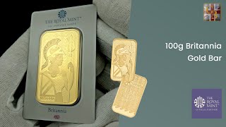 Reviewing the 100g Britannia Gold Bar by The Royal Mint [upl. by Westney]