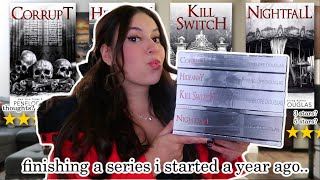 finishing a series i started a year ago  devils night reading vlog 📖 [upl. by Melesa]