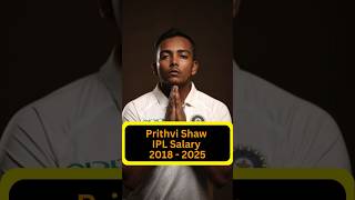 Prithvi Shaw IPL Salary cricketer cricket ipl2025 shorts [upl. by Drona71]