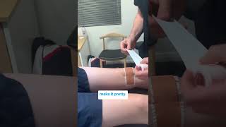 How to do strapping for knee pain [upl. by Nosremaj]