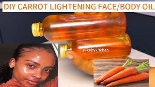 TRY THIS HOMEMADE CARROT LIGHTNING OIL face and body homemade carrot oil [upl. by Moorish]