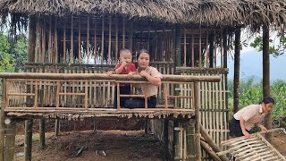 Single mother completing a bamboo house  Hong Anh [upl. by Johnsson]