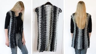 CROCHET CARDIGAN MADE WITH SCARFIE YARN  FREE CROCHET PATTERN [upl. by Jemimah]