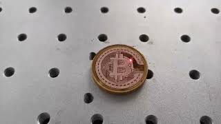 Haotian laser 60W JPT MOPA laser machine engraving coin [upl. by Nrublim]