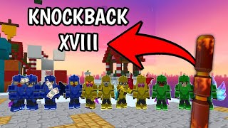 15 Block Knockback Vs 12 Professional Bedwars Players [upl. by Fabian365]