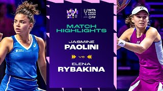 Jasmine Paolini vs Elena Rybakina  2024 WTA Finals Riyadh Group Stage  Match Highlights [upl. by Mountford]