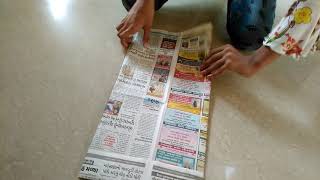 News paper bag without glue in one minute [upl. by Lynus]