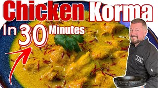 INDIAN RESTAURANT CHICKEN KORMA for 4 In 30 Minutes [upl. by Miarzim726]