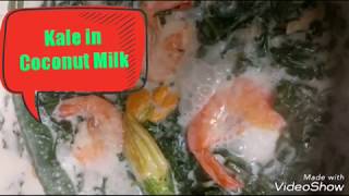 Kale in Coconut Milk  How to cook Kale  Laing Style [upl. by Millburn]