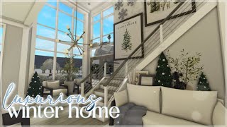 Bloxburg  Luxurious Winter Family Home  Roblox  House Build [upl. by Ynamrej]