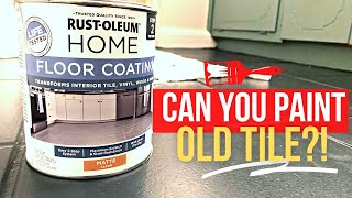 How To Paint A Tile Floor Using Rustoleum Floor Paint  RUSTOLEUM FLOOR COATING [upl. by Aidni]