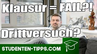 Denk an die Klausur ⚠ Klausuren bestehen und Drittversuch meistern Richtig lernen Studenten Tipps [upl. by Etnuaed]