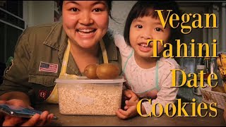 Vegan Tahini Date Cookies by Miki amp Anchan [upl. by Correna]