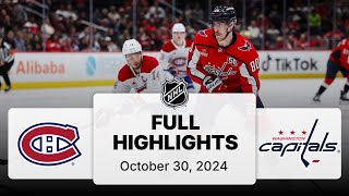 NHL Highlights  Canadiens at Capitals  October 31 2024 [upl. by Maryjane]