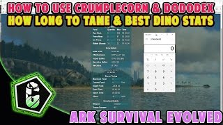 Ark Survival Evolved  How To Figure Out Best Dino Stats amp How Long A Tame Takes [upl. by Acirtal]