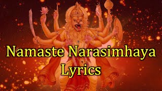 Namaste Narasimhaya  Full Lyrics I Best Devotional Bhajan I एक भजन जिसे सुनकर दिल खुश हो जाएगा [upl. by Olag]