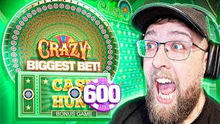 MY BIGGEST BET ON A CASH HUNT EVER ON CRAZY TIME INSANE [upl. by Warga]