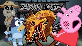 Bluey and Peppa Pig Plays ZOOCHOSIS thirdperson screamers 2 [upl. by Anawk]