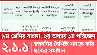 নবম শ্রেণির বাংলা ২য় অধ্যায় ১ম পরিচ্ছেদ  Class 9 Bangla Chapter 2 Page 18  স্বরধ্বনির বৈশিষ্ট্য [upl. by Yhtuv]