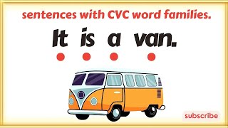 CVC Reading  CVC Words in Sentences  Short Vowel sounds  CVC words for kids  Teacher Hena [upl. by Pattin]