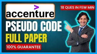 July Actual Question  Accenture Pseudo Code  Accenture Assessment Test 2024  UBK Anna [upl. by Ely]