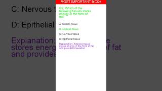 Cell and Tissue MCQs  Daily Biology MCQs  Test Your Knowledge [upl. by Ronnica]