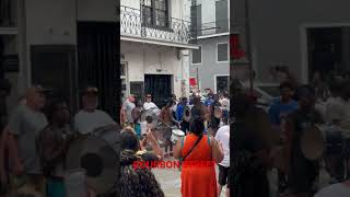 Bourbon Street drumming  New Orleans Louisiana [upl. by Aneer566]