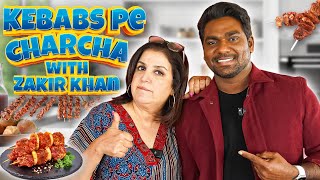 Zakir Khan Ke Saath Bollywood Ki Charcha At Lunch with Tasty Kebabs  FarahKhanK [upl. by Haidabez]