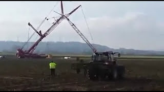 Crane Accident Kran Unfall LTM 175091 [upl. by Belita]