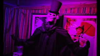 The Hatbox Ghost Animatronic Hosted Our Haunted Mansion Halloween Event [upl. by Ahsiket]