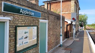 Appledore Railway Station On The Marshlink Train Line In Kent 1872024 [upl. by Cyler]