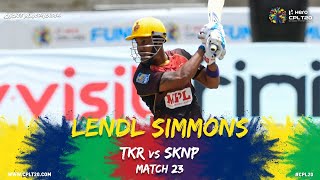 MATCH 23 KEY PLAYER  LENDL SIMMONS TKR  CPL20 TKRvSKP CricketPlayedLouder [upl. by Hinson]