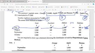 8 Nov 6 Piecemeal  Proportionate Capital Q44 done Q4347 discussedCh  Partnership Sem 1 [upl. by Mirna]