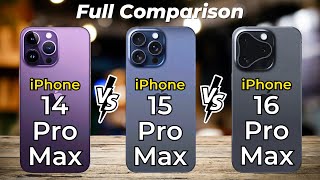 iPhone 16 Pro Max vs iPhone 15 Pro Max vs Iphone 14 Pro Max 🔥 Full Specs Comparison [upl. by Ijan210]