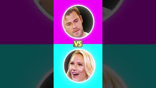 Scarlett Johansson vs Chris Hemsworth 🤔 shorts funny celebrity kfc marvel krishfinalcut vs [upl. by Lacram]