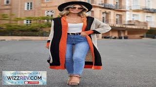 SHEIN Essnce Color Block Drop Shoulder Open Front Cardigan Long Cardigan Review [upl. by Nnylirret]