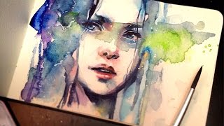 【WATERCOLOR PORTRAIT】The Premonition [upl. by Karel894]