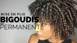 MISE EN PLIS AVEC BIGOUDIS DE PERMANENTE SUR CHEVEUX AFRO CRÉPUS NATURELS [upl. by Onateag]