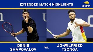 Denis Shapovalov vs JoWilfried Tsonga  2017 US Open R2 [upl. by Legyn387]