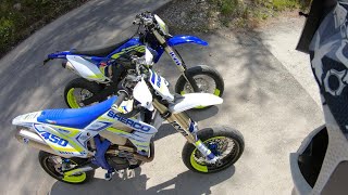 Sherco 450 VS Sherco 125 in mountain 🚀 pure sound [upl. by Wootten]