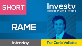 Investv Carlo Vallotto propone uno SHORT intraday sul RAME [upl. by Sheryle]