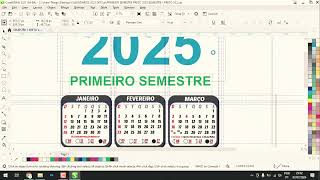 Calendário 2025 Vetor Semestral Editável [upl. by Akimot]