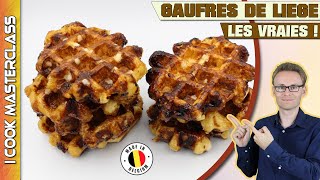 ✅ LES VÉRITABLES GAUFRES DE LIÈGE 🇧🇪 La meilleure recette de ces gaufres belges  liégeoises [upl. by Glynias853]