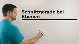 Schnittgerade bei Ebenen Version KoordinatenParameterform Teil 2  Mathe by Daniel Jung [upl. by Montagu]