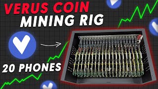 Check Out This Verus Mining Rig This 20 Smartphone Server Miner Gets 65MH Mining Verus Coin [upl. by Ahsinhoj300]