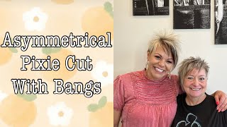 Reinvent Your Look Asymmetrical Pixie Cut and Bangs for Women Over 60 [upl. by Anihc719]