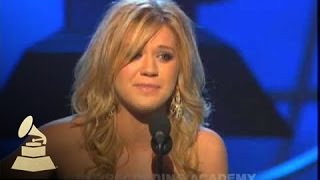 Kelly Clarkson accepting the GRAMMY for Best Female Pop Vocal Performance at the 48th GRAMMY Awards [upl. by Hnamik]