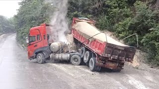 Truck fail compilation 😔 crash compilation 😞 Fail vehicles 🚛🚒 [upl. by Senzer]