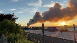 Enva Battery Recycling Facility on Fire at Linwood Scotland [upl. by Asilenna]